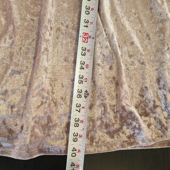 Flamingo Urban Crushed Velvet Dress Dusty Pink Small Romantic Fairycore - Picture 6 of 10